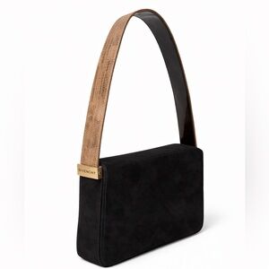 GIVENCHY leather suede shoulder bag with removable/interchangeable handl